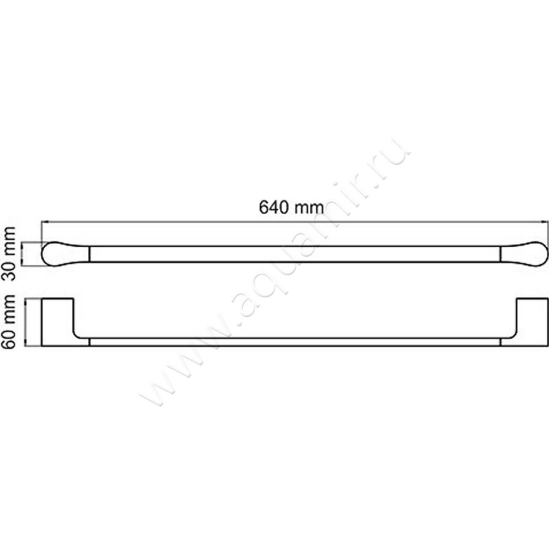 Полотенцедержатель Wasserkraft Glan K-5130 размеры
