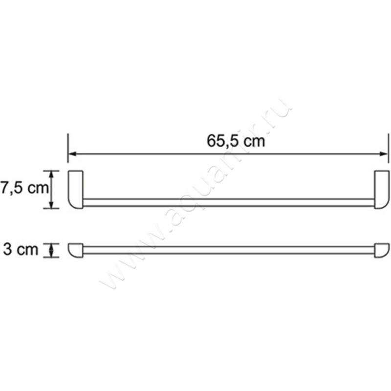 Полотенцедержатель Wasserkraft Kammel K-8330WHITE размеры