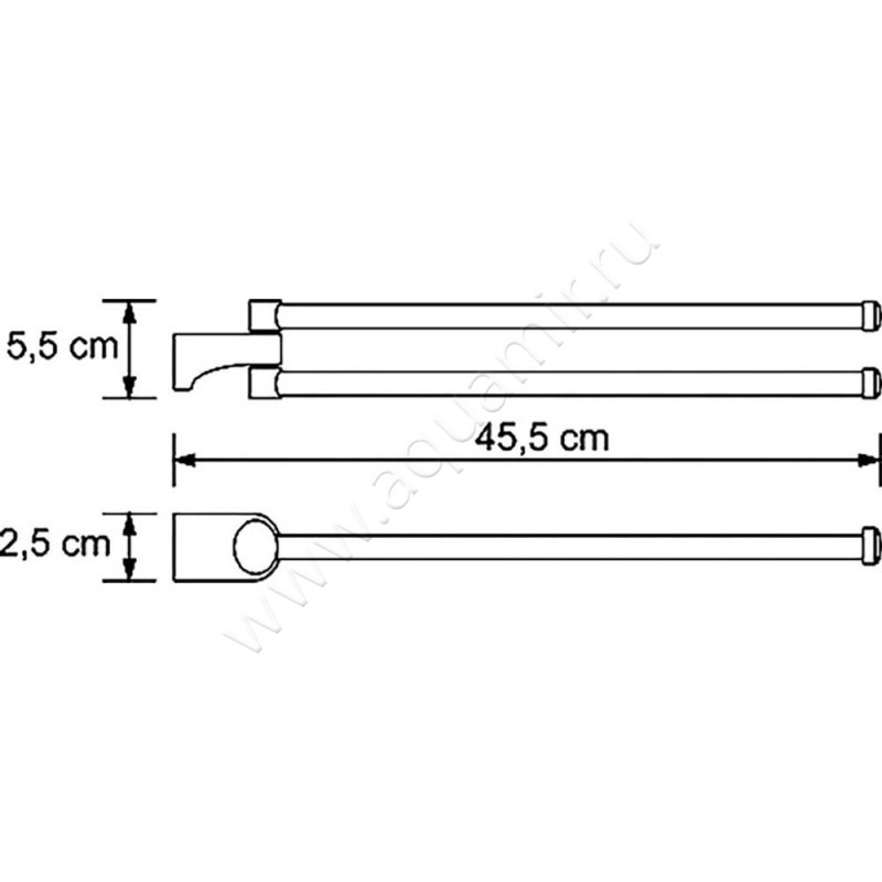 Полотенцедержатель Wasserkraft Kammel K-8331 размеры