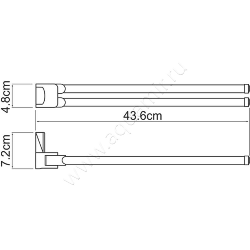 Полотенцедержатель Wasserkraft Leine White K-5031WHITE размеры