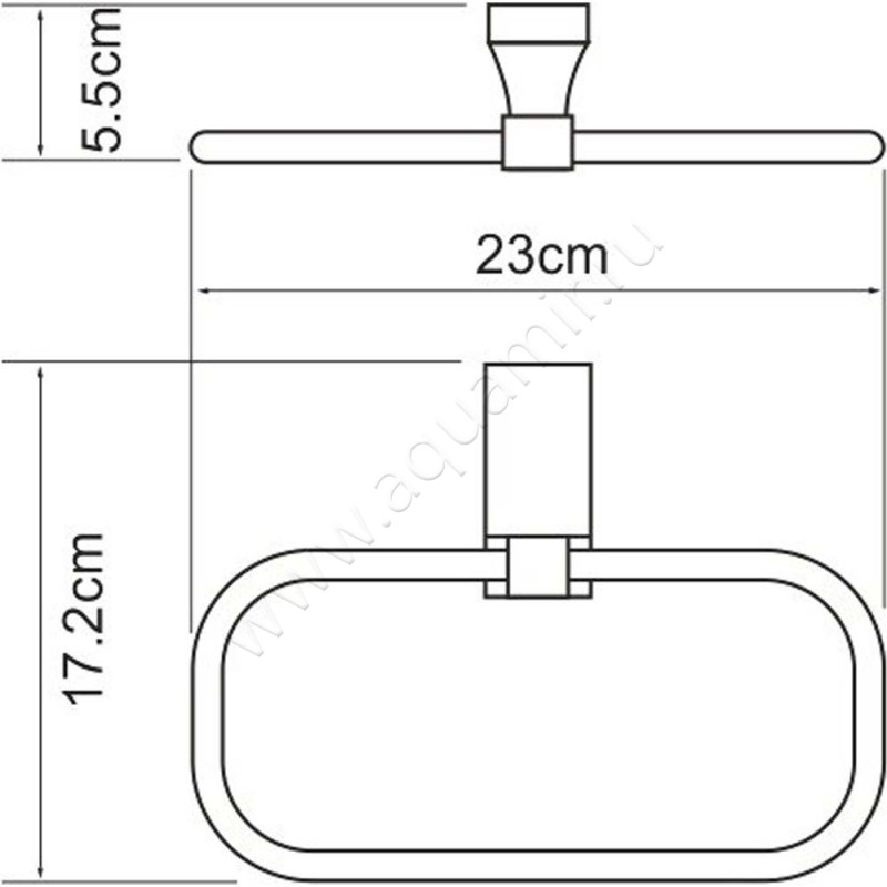 Полотенцедержатель Wasserkraft Lopau K-6060 размеры