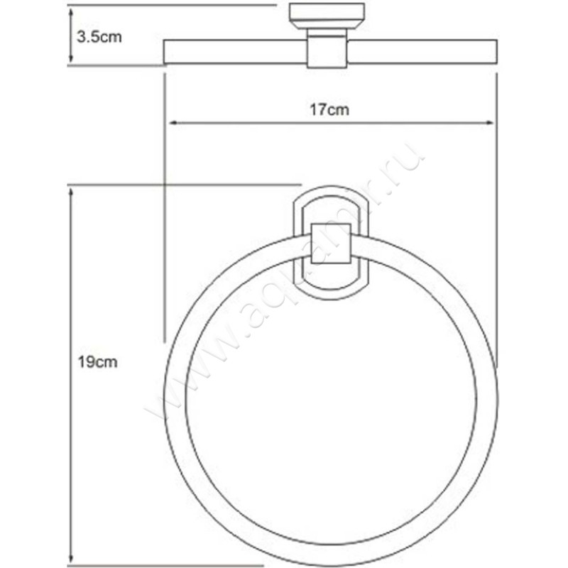 Полотенцедержатель Wasserkraft Oder K-3060 размеры