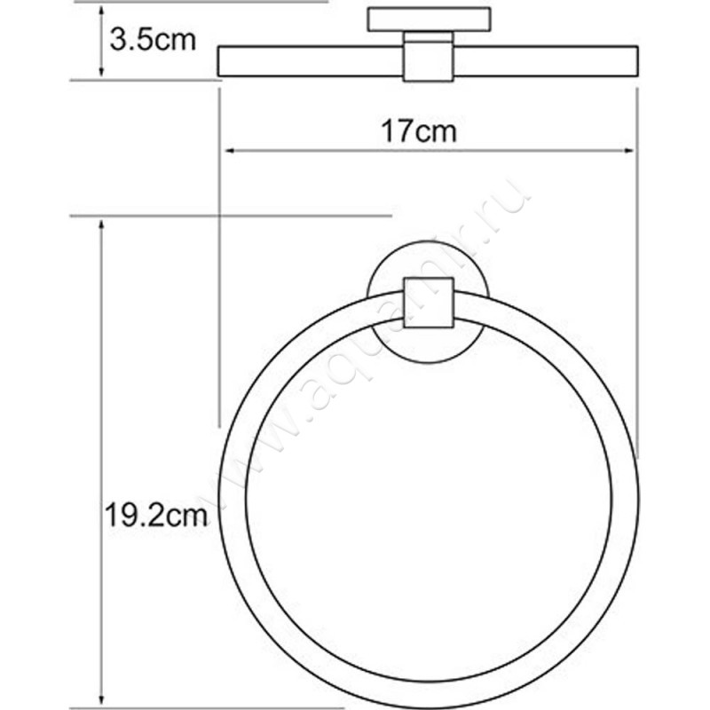 Полотенцедержатель Wasserkraft Rhein K-6260 размеры