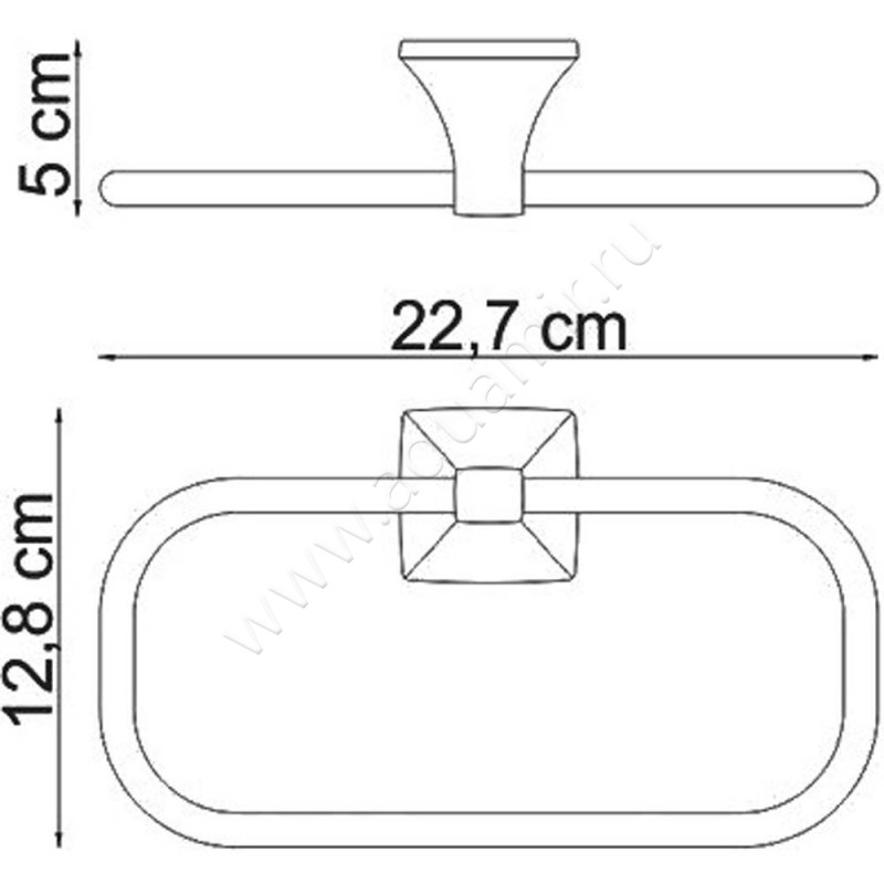 Полотенцедержатель Wasserkraft Wern K-2560 размеры