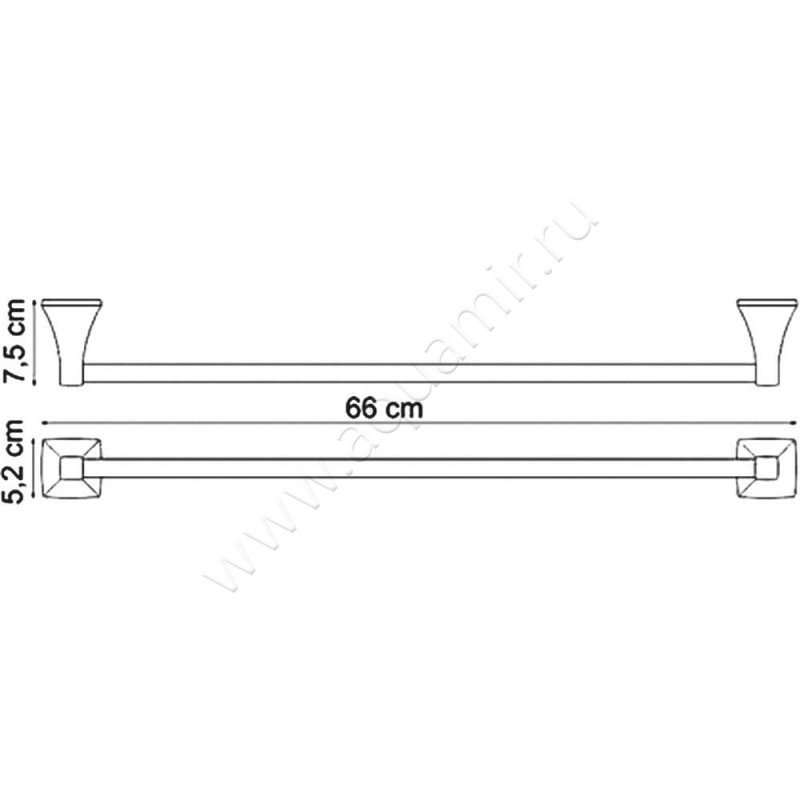 Полотенцедержатель Wasserkraft Wern K-2530 размеры
