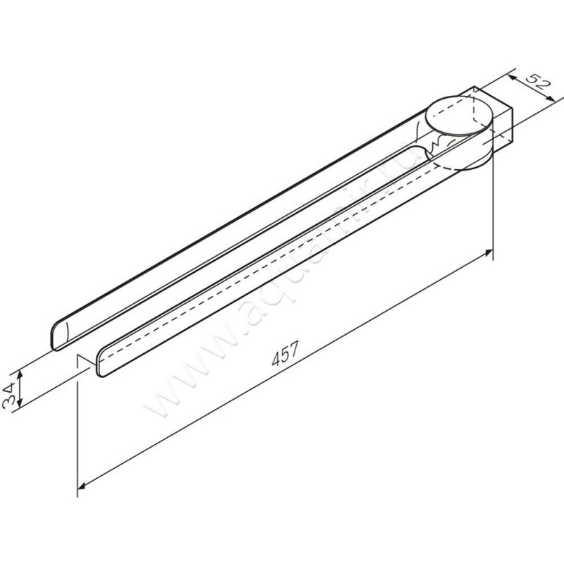 Полотенцедержатель AM.PM Inspire V2.0 A50A32600 размеры