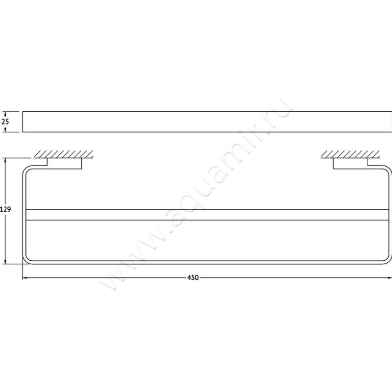 Полотенцедержатель Artwelle Regen 831145A размеры