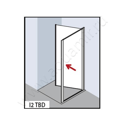 Душевая боковина Kermi Ibiza 2000 I2TBD090181AK размеры