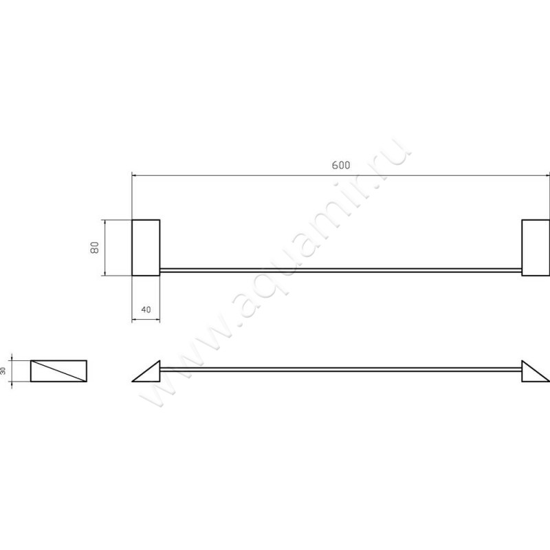 Полотенцедержатель Boheme New Venturo 10312-CR размеры