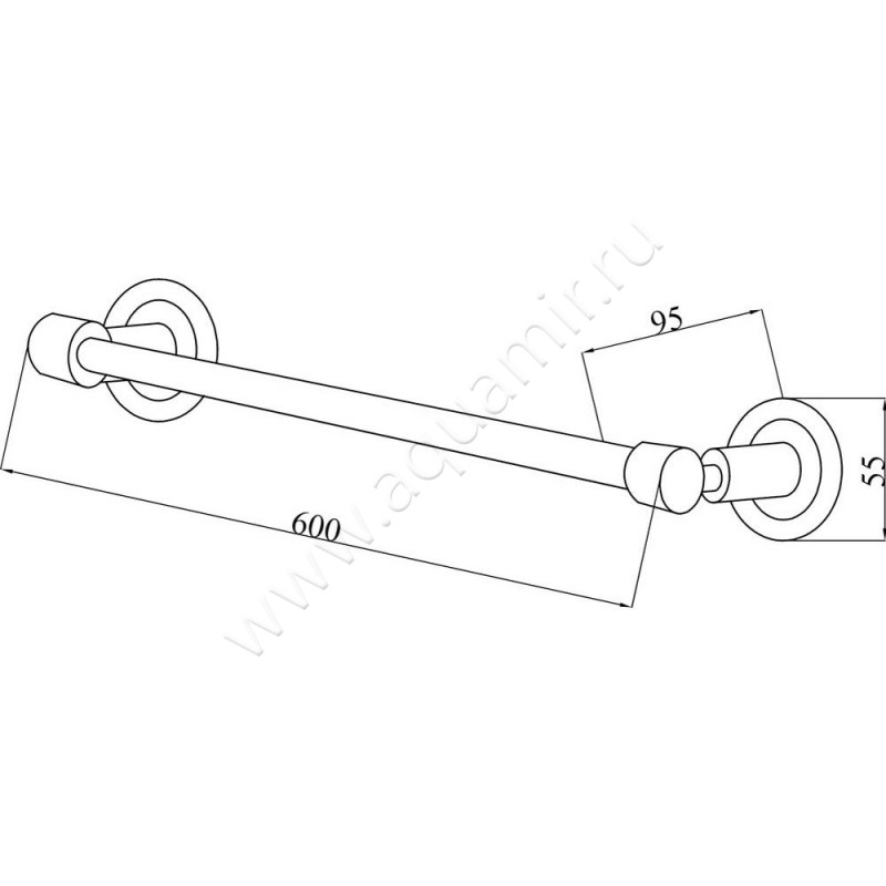 Полотенцедержатель Boheme Murano 10902-W-CR размеры