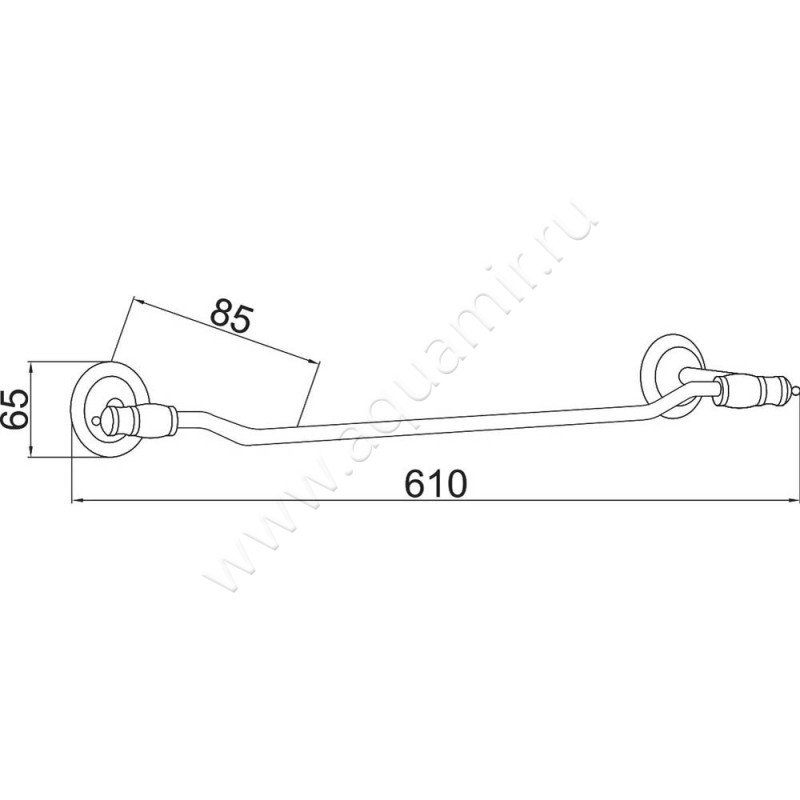 Полотенцедержатель Boheme Palazzo 10102 размеры