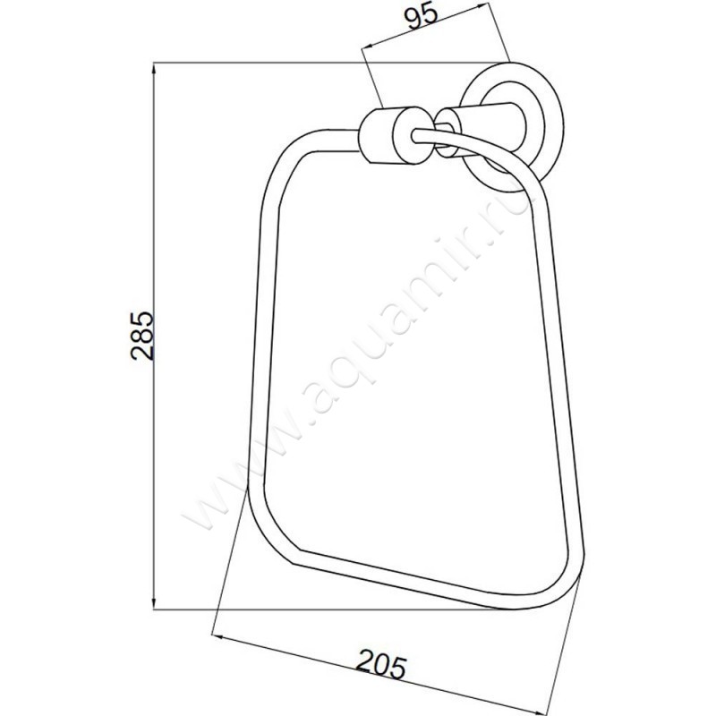 Полотенцедержатель Boheme Murano Cristal 10905-CRST-G размеры