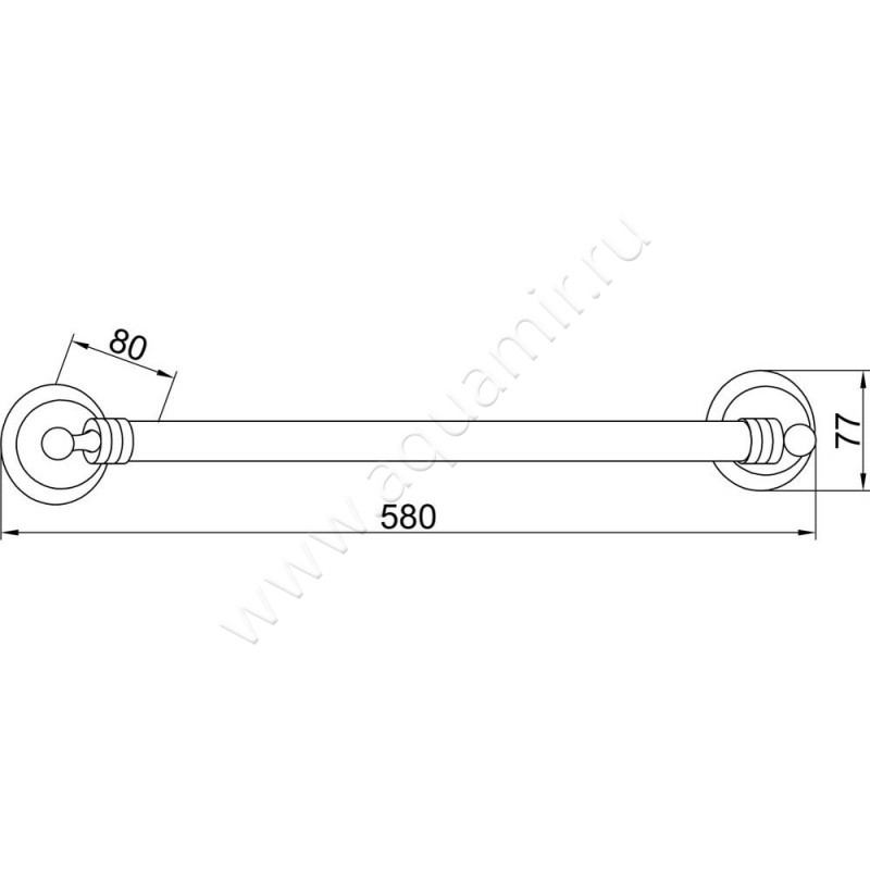 Полотенцедержатель Boheme Hermitage Bronze 10321 размеры