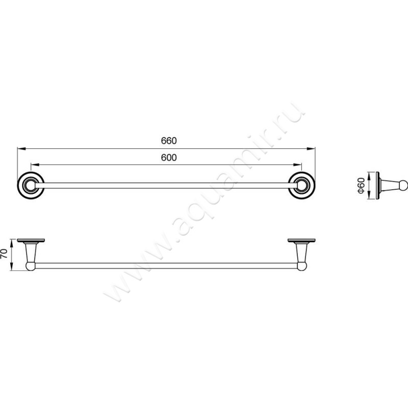 Полотенцедержатель Timo Nelson 160053/02 размеры