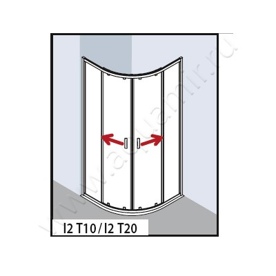 Душевой уголок с раздвижными дверями Kermi Ibiza 2000 I2T10100181AK размеры