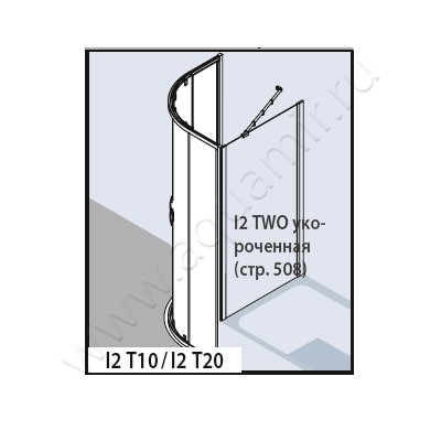 Душевой уголок с раздвижными дверями Kermi Ibiza 2000 I2T10100181AK размеры