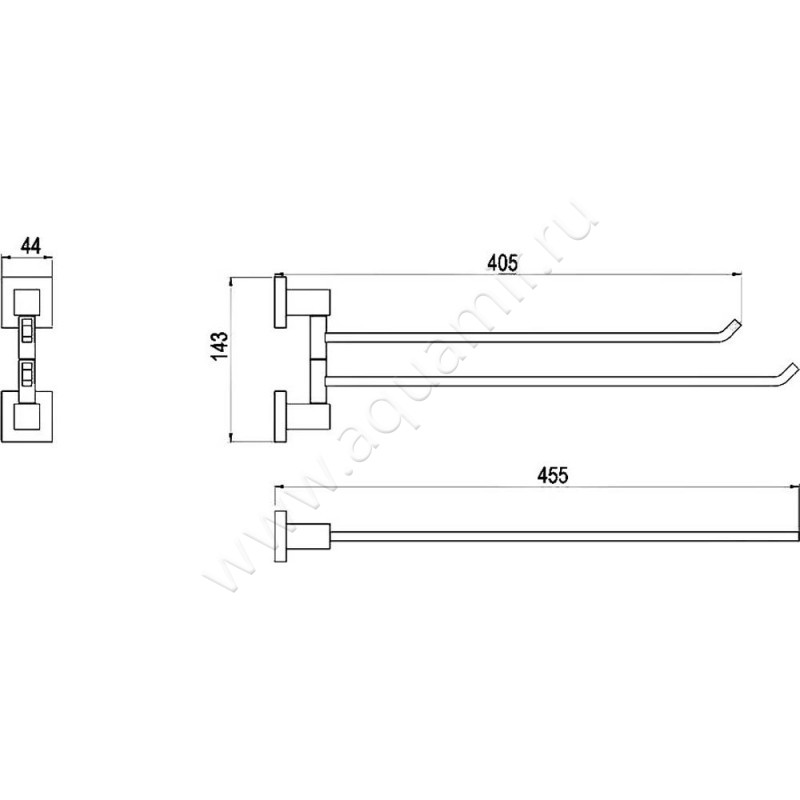 Полотенцедержатель Timo Selene 10059/00 размеры