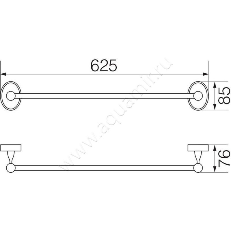 Полотенцедержатель Veragio Bonjour VR.BNR-7821.BR размеры