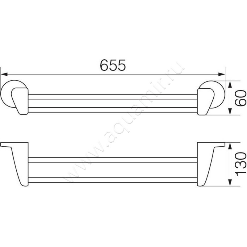 Полотенцедержатель Veragio Oscar OSC-5222.CR размеры