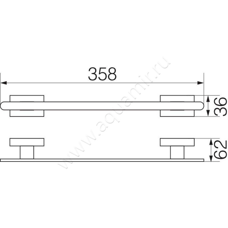 Полотенцедержатель Veragio Ramba VR.RMB-4920.CR размеры