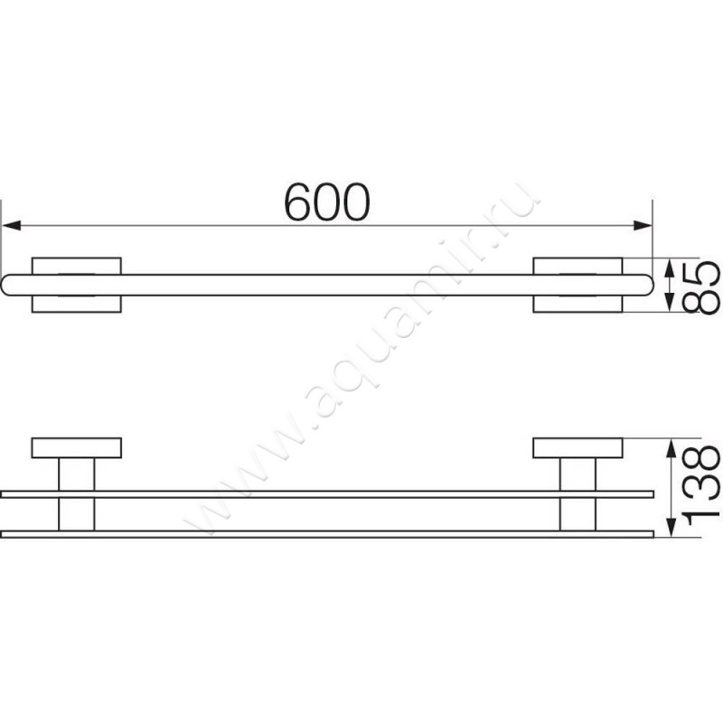 Полотенцедержатель Veragio Ramba VR.RMB-4922.CR размеры