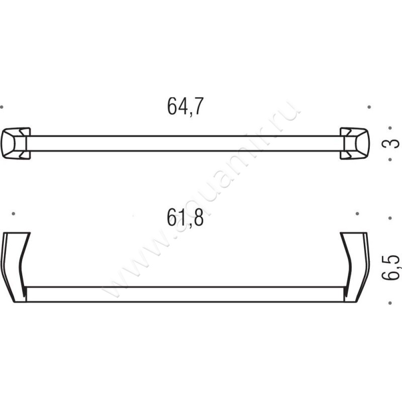 Полотенцедержатель Colombo Road B8011.CRQ размеры