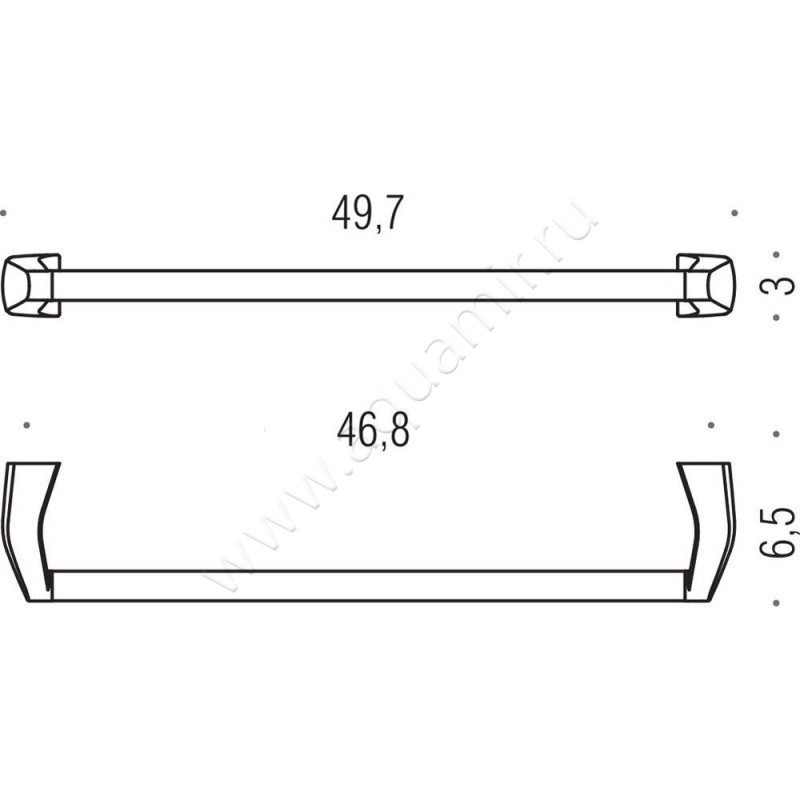 Полотенцедержатель Colombo Road B8010.CRQ размеры