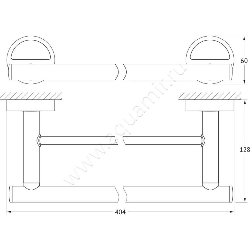 Полотенцедержатель FBS Luxia LUX 035 размеры