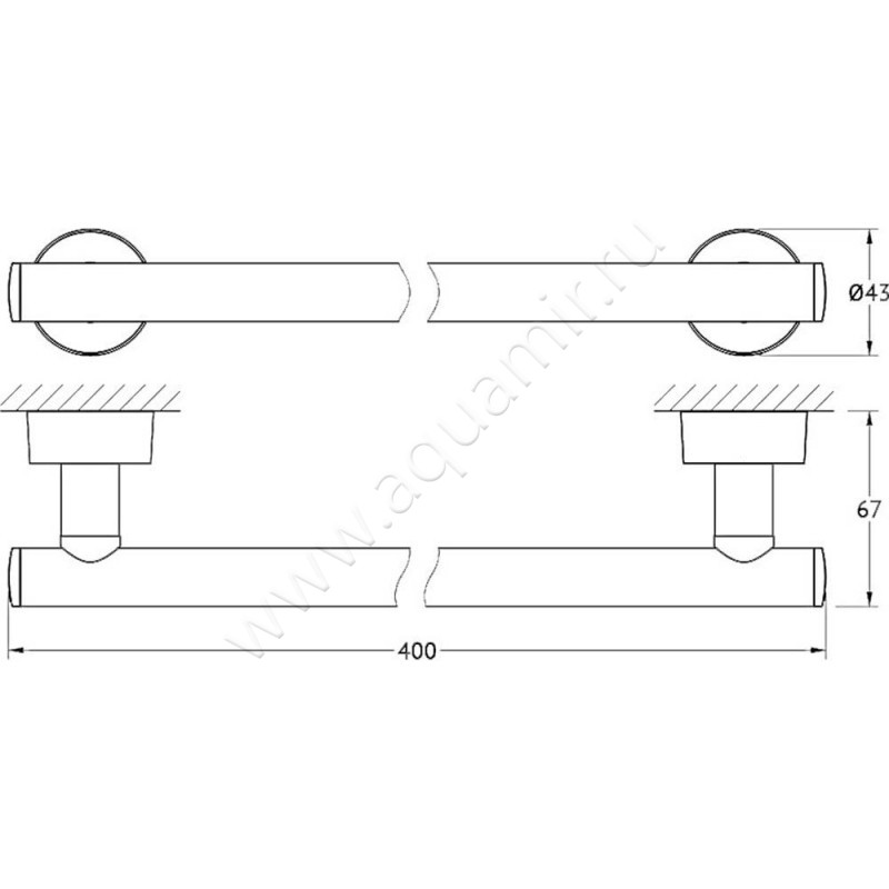 Полотенцедержатель FBS Nostalgy NOS 030 размеры