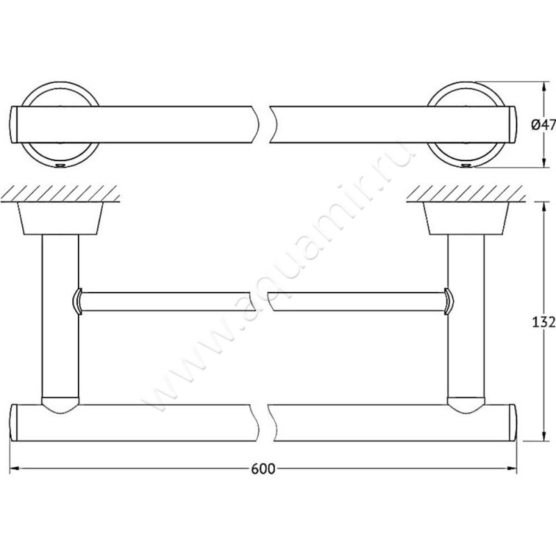 Полотенцедержатель FBS Vizovice VIZ 037 размеры