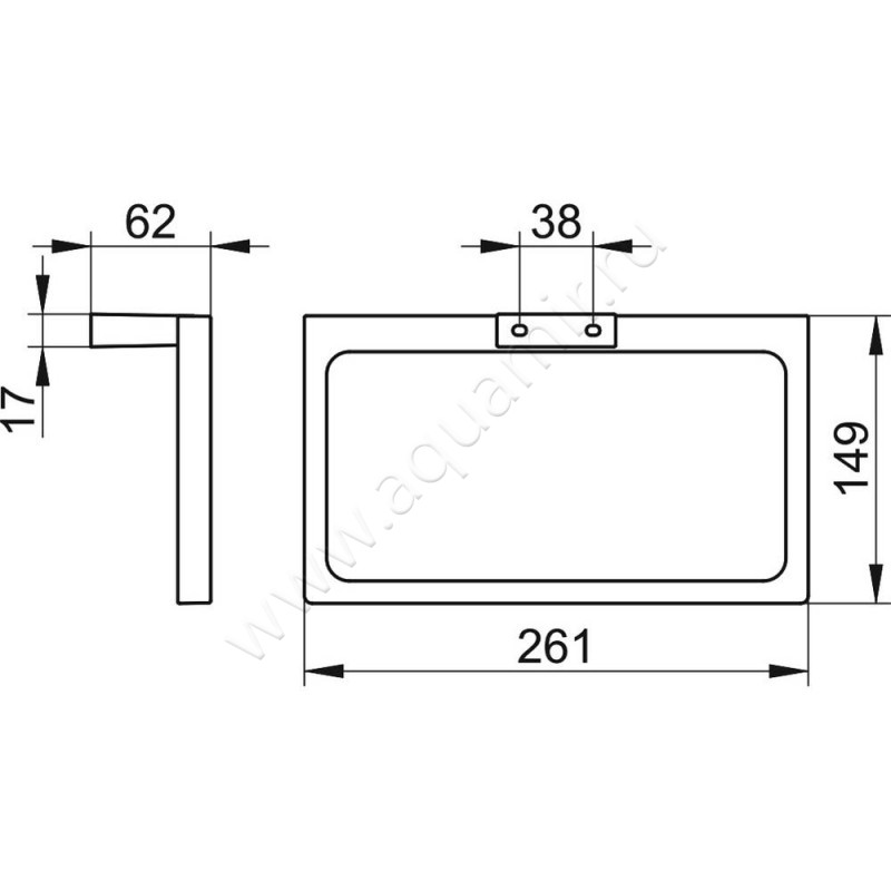 Полотенцедержатель Keuco Edition 11 11121030000 размеры