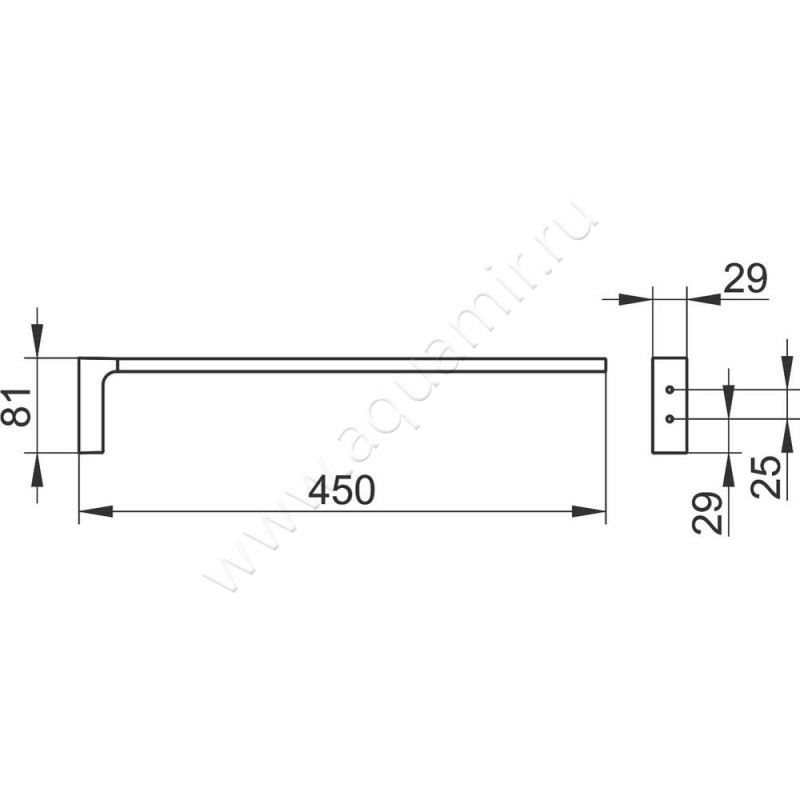 Полотенцедержатель Keuco Edition 11 11120030000 размеры