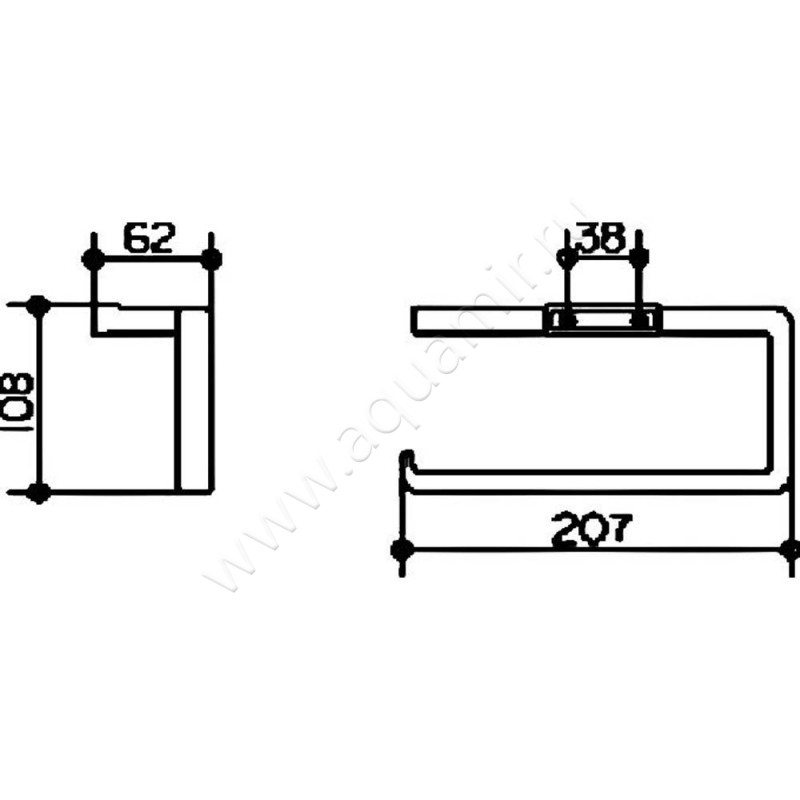 Полотенцедержатель Keuco Industrie 14 41421010000 размеры