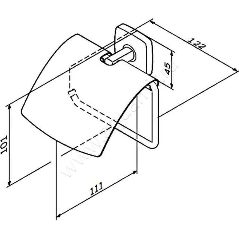 Держатель туалетной бумаги AM.PM Gem A90341400 размеры