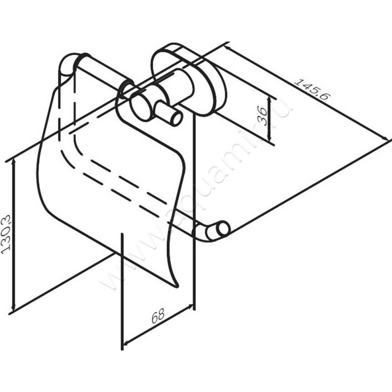 Держатель туалетной бумаги AM.PM Sense A74341400 размеры