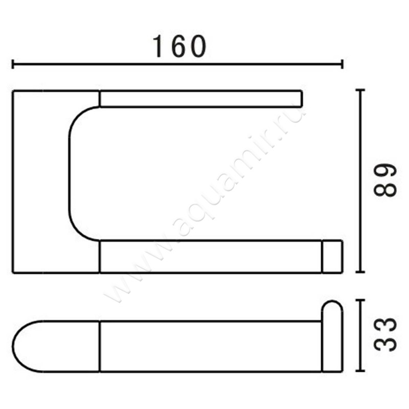 Держатель туалетной бумаги Art&Max Platino AM-E-3983AL размеры