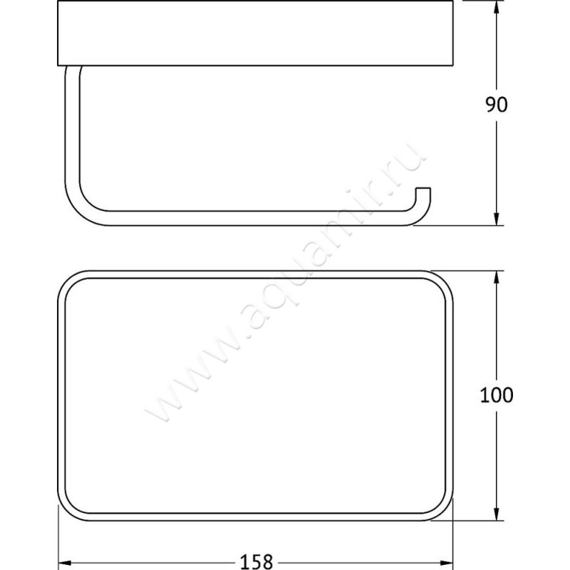 Держатель туалетной бумаги Artwelle Regen 8336 размеры