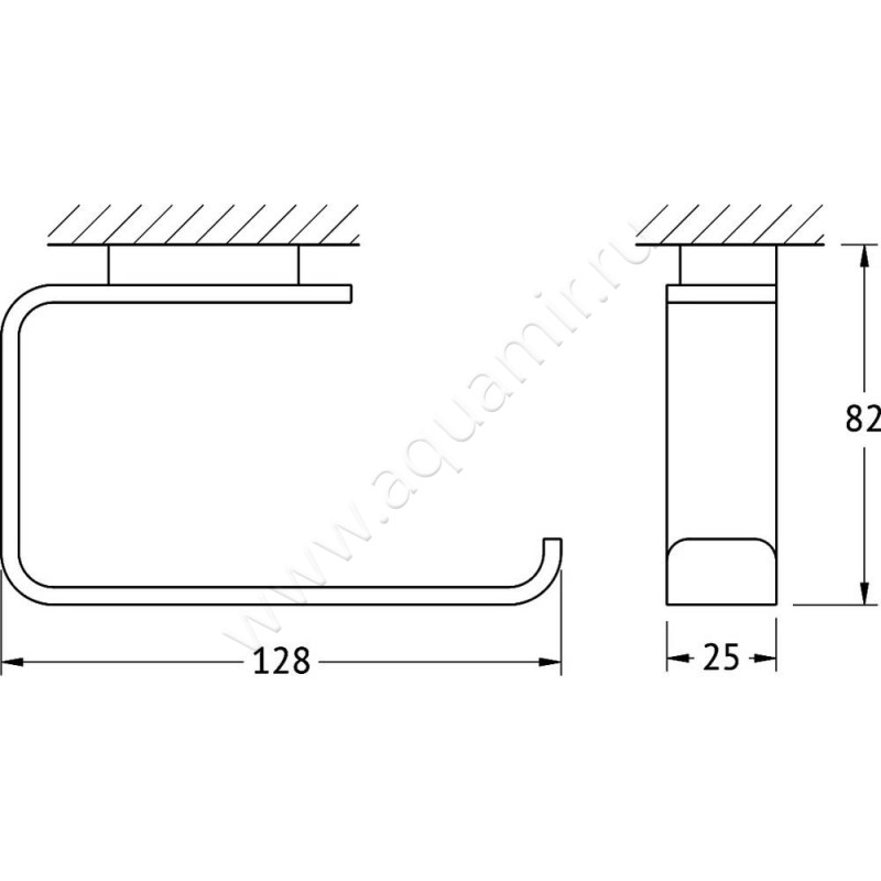 Держатель туалетной бумаги Artwelle Regen 8316 размеры