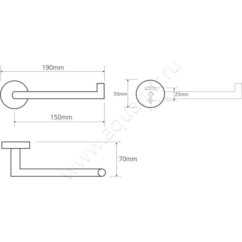 Держатель туалетной бумаги Bemeta Omega 104212032 размеры