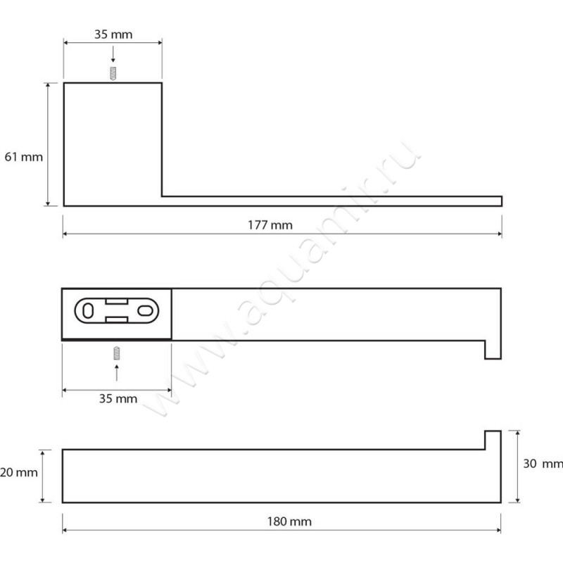 Держатель туалетной бумаги Bemeta Via 135012022 размеры