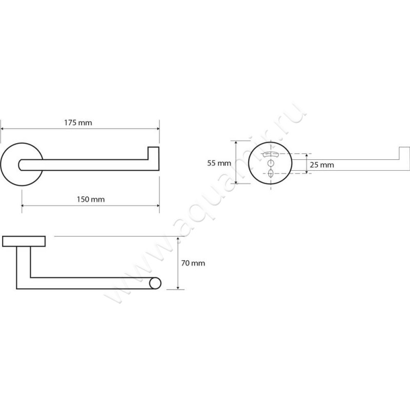 Держатель туалетной бумаги Bemeta White 104212034 размеры
