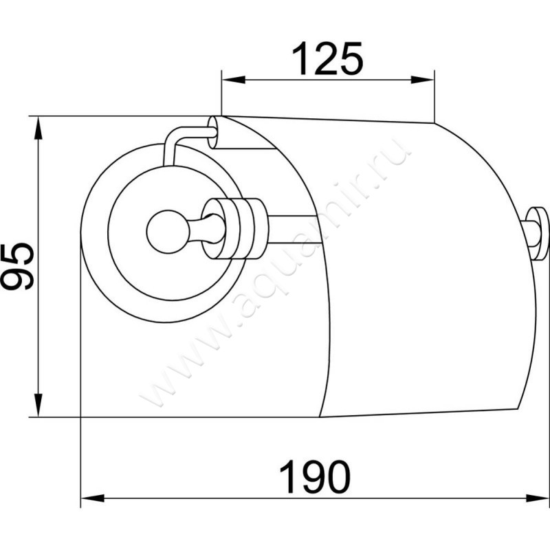 Держатель туалетной бумаги Boheme Hermitage Chrome 10380 размеры