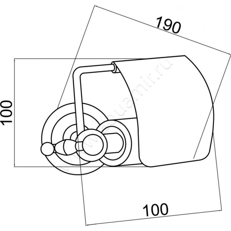 Держатель туалетной бумаги Boheme Imperiale 10401 размеры
