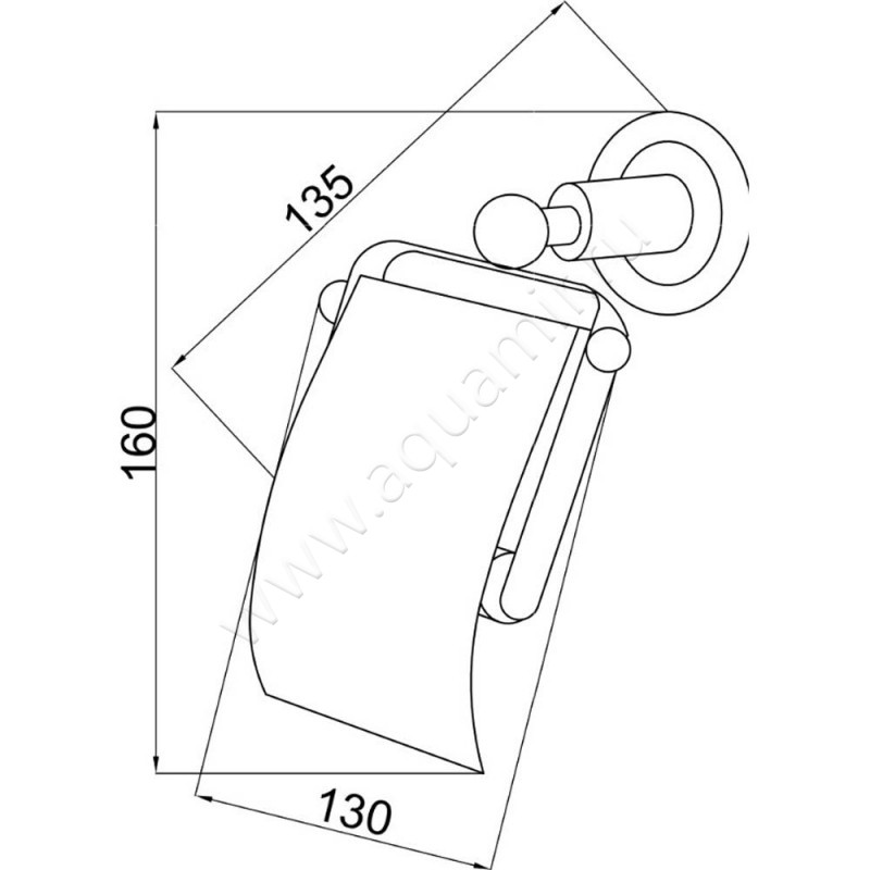 Держатель туалетной бумаги Boheme Murano 10901-W-CR размеры