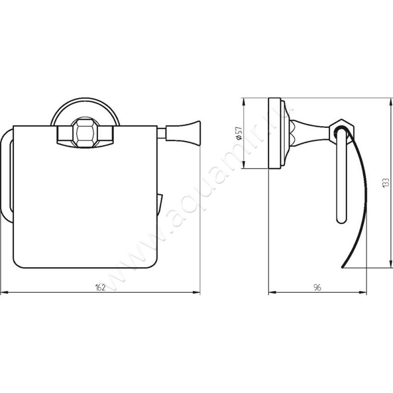 Держатель туалетной бумаги Migliore Fortuna 27694 размеры