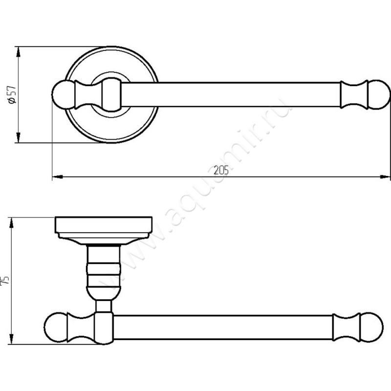 Держатель туалетной бумаги Migliore Mirella 17312 размеры