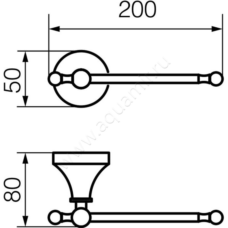 Держатель туалетной бумаги Veragio Gialetta VR.GIL-6480.DO размеры