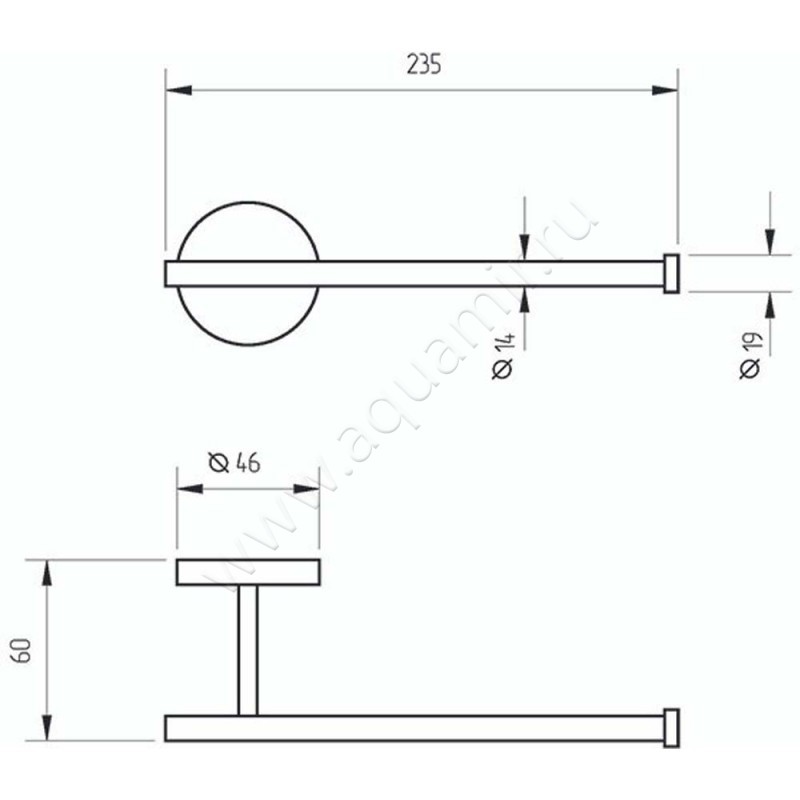 Держатель туалетной бумаги Veragio Largenta VR.LGT-1980.CR размеры