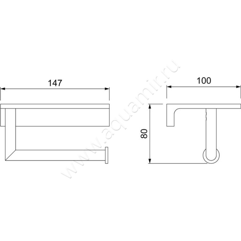 Держатель туалетной бумаги Timo Saona 13043-17 размеры