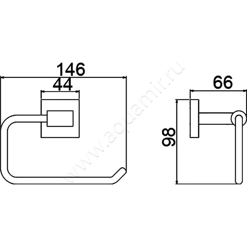 Держатель туалетной бумаги Timo Selene 12041/03 размеры